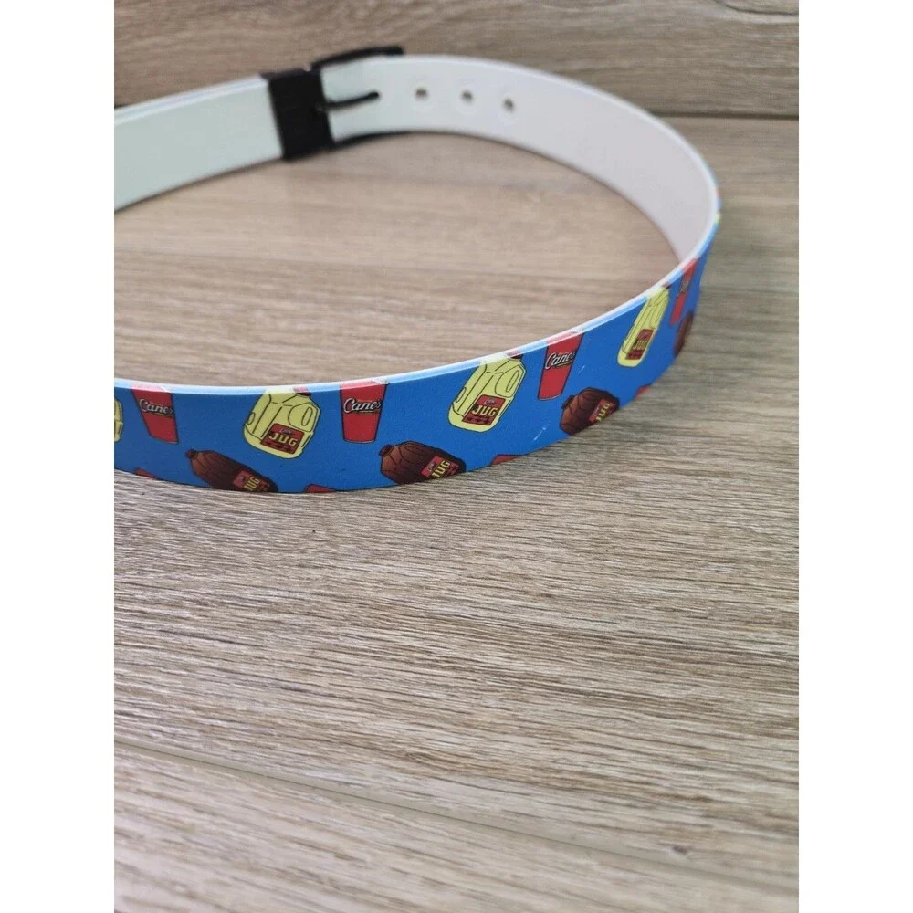 Raising Canes Jug Lemonade Iced Tea Plastic Vinyl Belt Total length of belt 38in